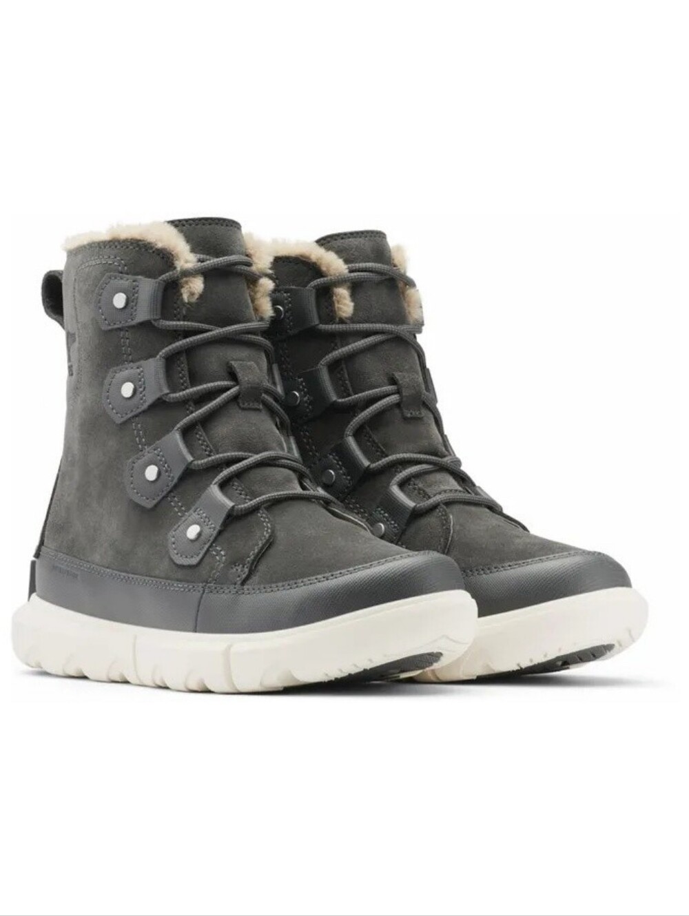 NWT Sorel Explorer II Joan Ankle boots waterproof gray suede 9
